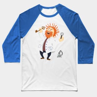 Crazy Scientist Baseball T-Shirt